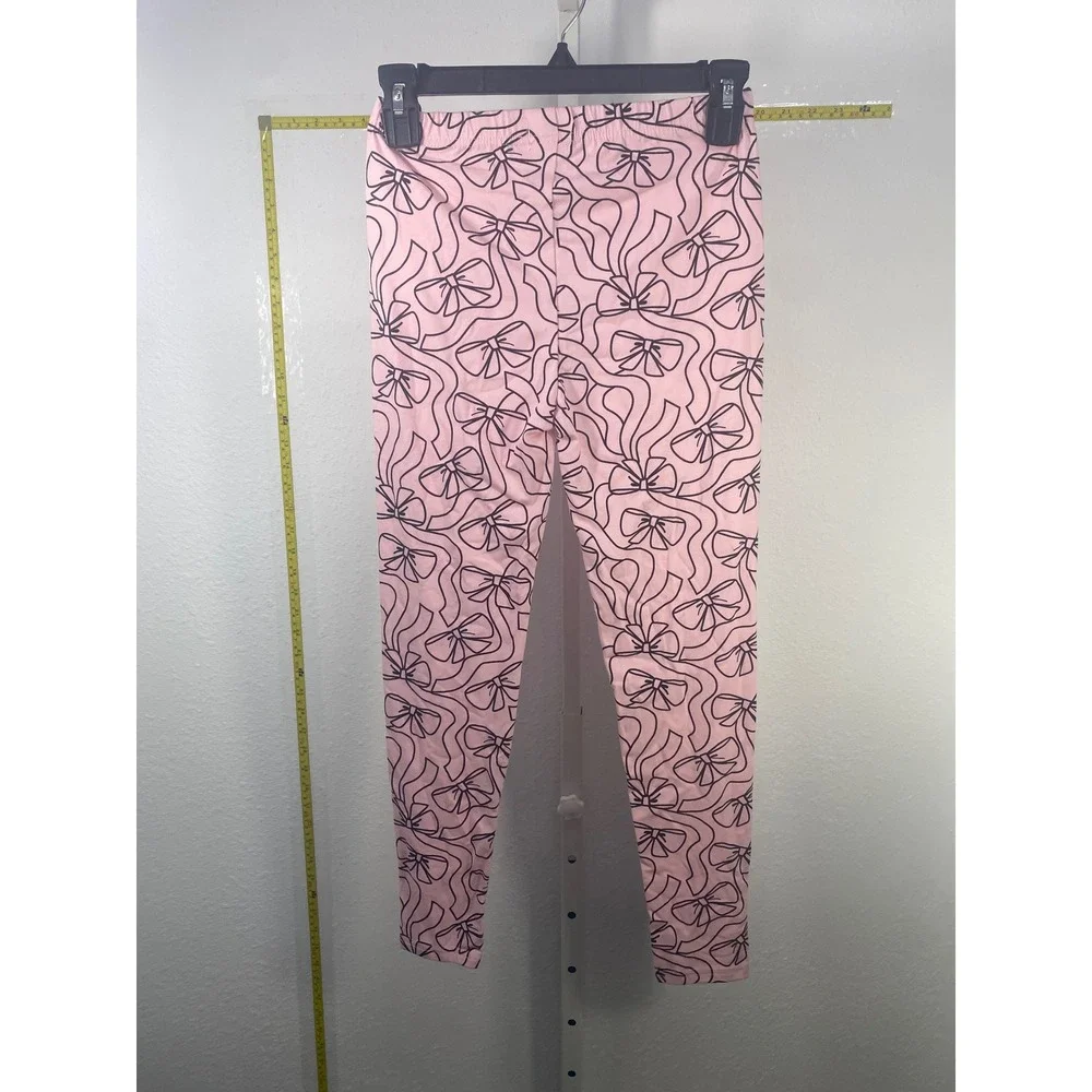Freestyle Revolution Girls Pink Bow Print Leggings Size 12 FS7-79479